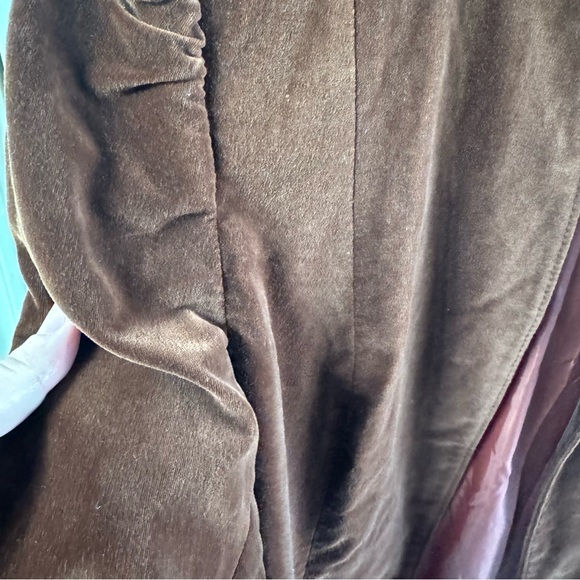 Emporium Capwell 100% Cotton Brown Velvet Jacket Vintage Blazer - Picture 6 of 7